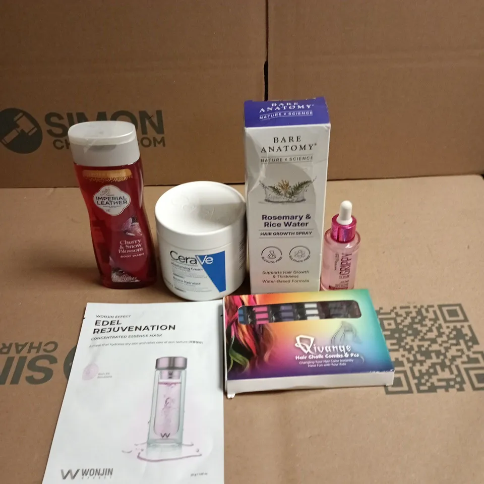APPROXIMATEY 20 ASSORTED HEALTH AND BEAUTY PRODUCTS TO INCLUDE - MAYBELLINE GRIPPY PRIMER - IMPERIAL LEATHER BODY WASH AND HAIR CHALK COMBS