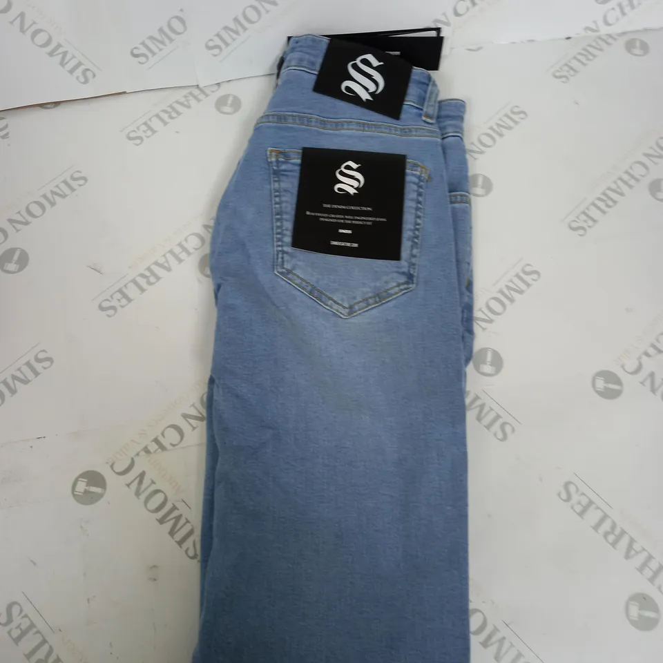 SINNER SATTIRE PALE BLUE DENIM JEANS SIZE W30