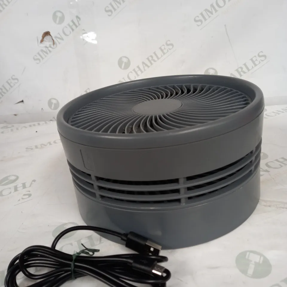 BELL & HOWELL RECHARGEABLE EXTENDABLE DESK & FLOOR FAN, GREY