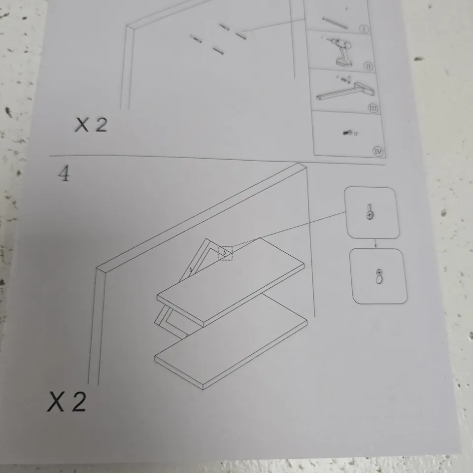 LEVEDE WS1004-BR-2-UK WALL SHELF KIT – PACK OF 2