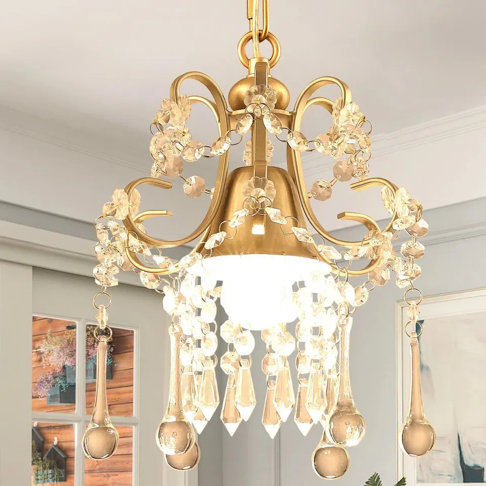 BOXED NAVIS 1-LIGHT DIMMABLE CRYSTAL EMPIRE CHANDELIER (1 BOX)