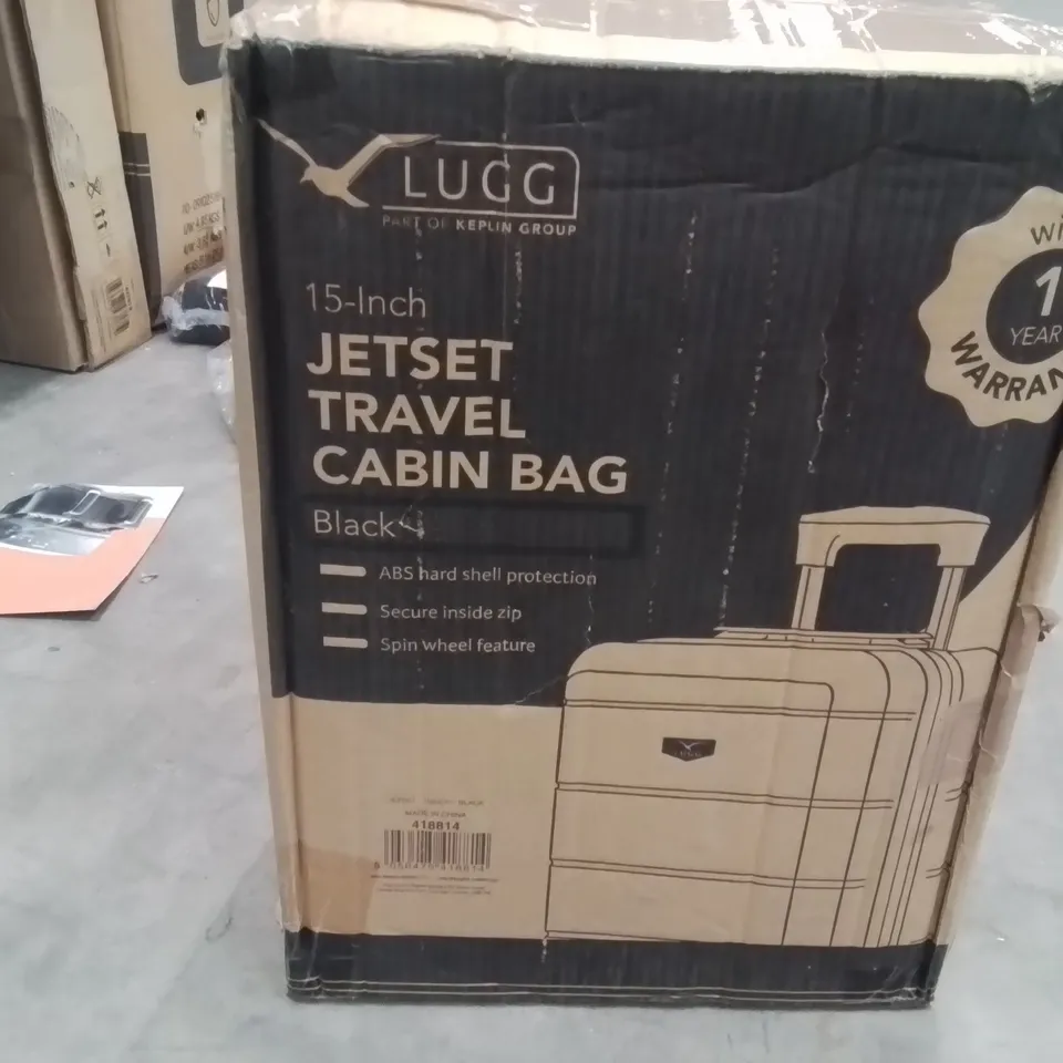 BOXED LUGG - 15INCH JETSET TRAVEL CABIN BAG BLACK