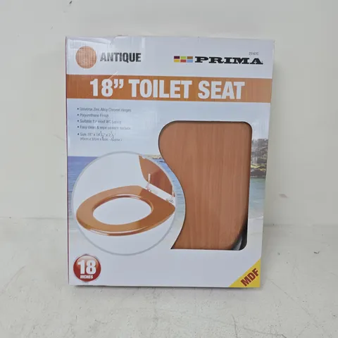 BOXED PRIMA ANTIQUE 18" TOILET SEAT