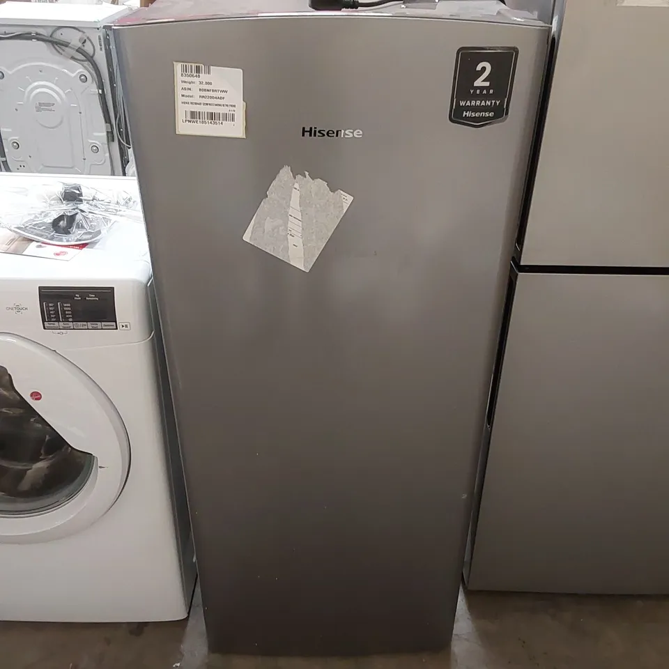 HISENSE 52cm FREESTANDING RETRO FRIDGE 149L IN SILVER, MODEL: RR220D4ADF