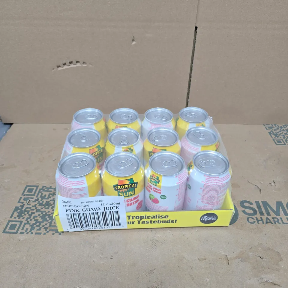 TROPICAL SUN PINK GUAVA JUICE – 12 X 330ML CANS