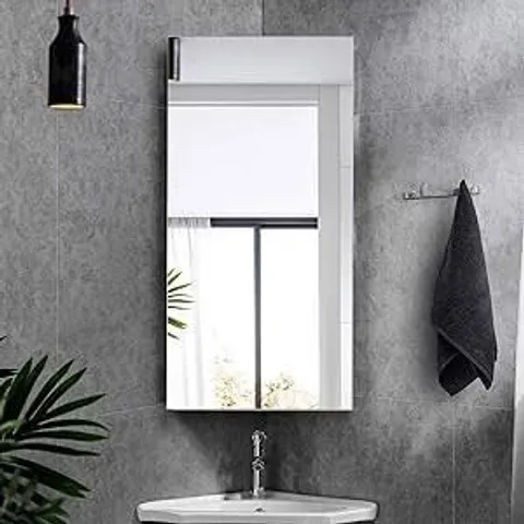 BOXED BATHROOM MIRROR CABINET WALL MOUNTED BATHROOM STORAGE CUPBOARD SINGLE DOOR MIRRORED BATHROOM CABINET