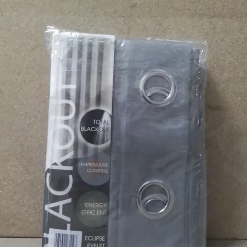 BRAND NEW RIVA HOME ECLIPSE BLACKOUT THERMAL CURTAINS 168CM X 183CM - CHARCOAL GREY