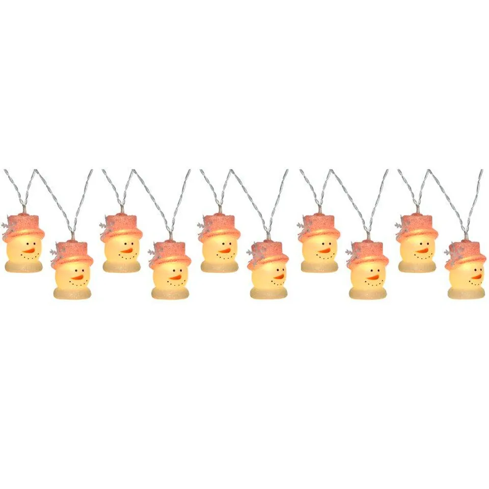 BOXED CHRISTMAS SNOWMAN 10 STRING LIGHTS