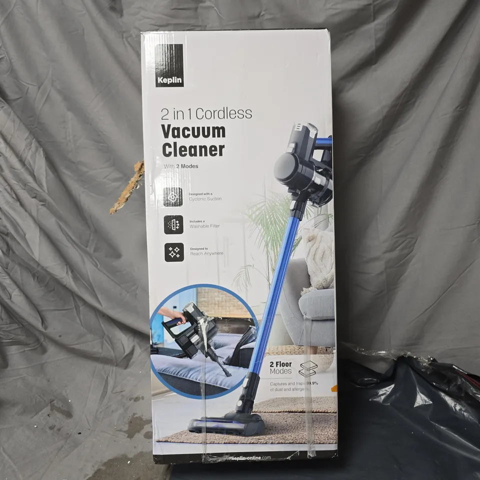KEPLIN 2-IN-1 CORDLESS VACUUM CLEANER – BOXED 