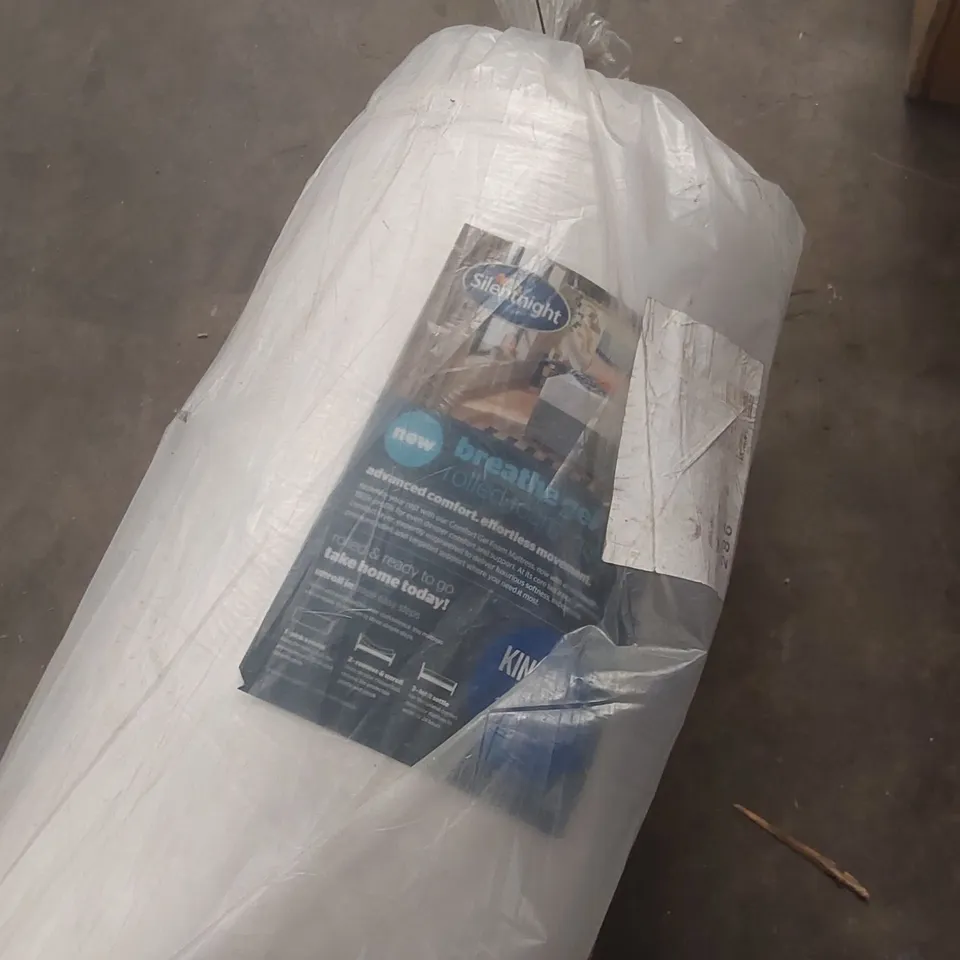 QUALITY BAGGED AND ROLLED SILENTNIGHT BREATHE GEL 5' KING SIZE MATTRESS