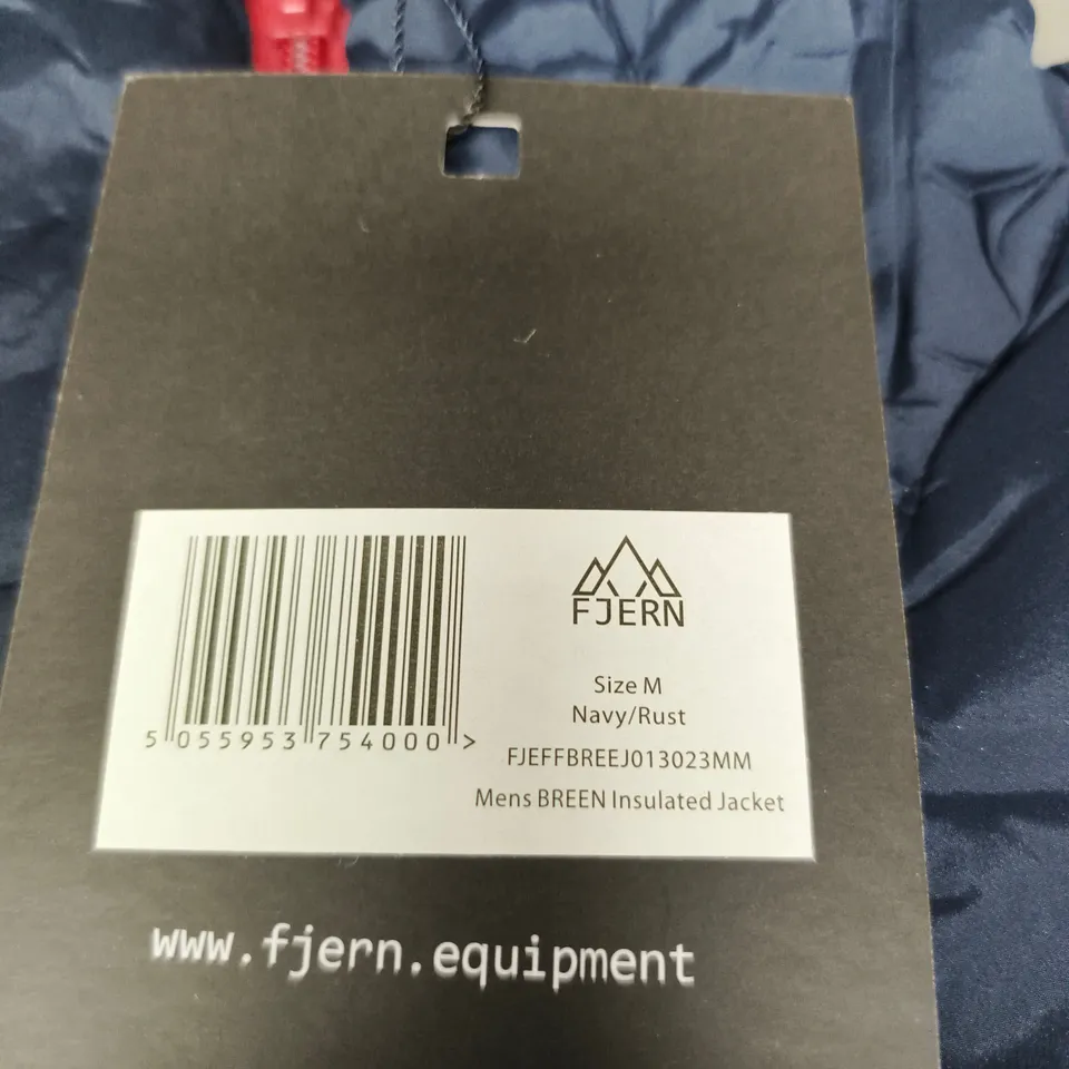FJERN MEN'S INSULATED JACKET NAVY/RUST, SIZE M