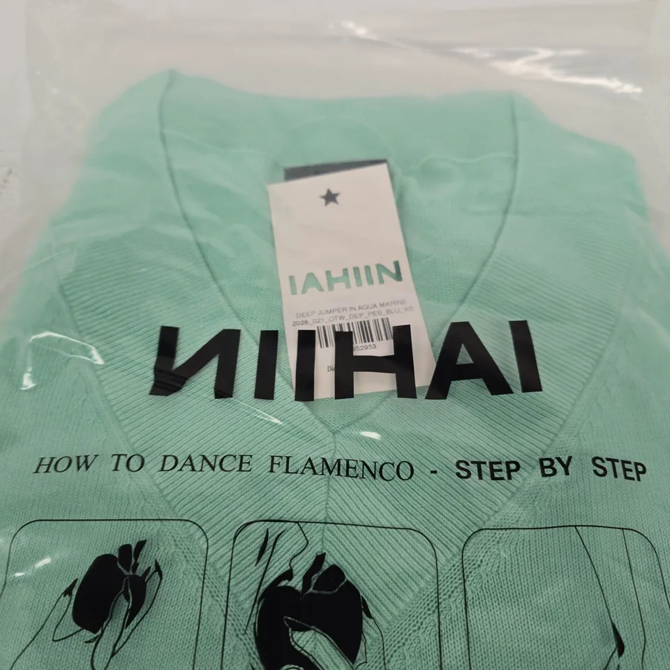IAHIN Deep Jumper in Aqua Marine – XS