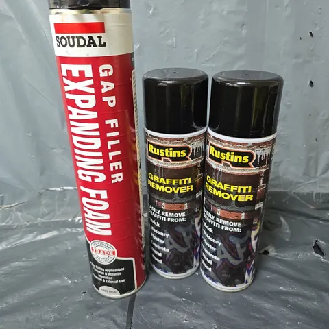 APPROXIMATELY 10 ASSORTED AEROSOLS TO INCLUDE EXPANDING FOAM , SPRAY PAINT , ETC 