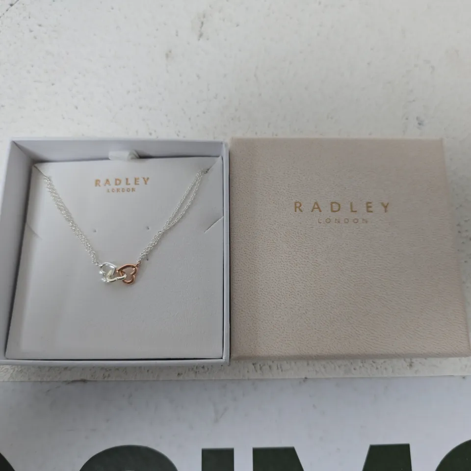 RADLEY LONDON TWO-TONE HEART PENDANT NECKLACE – BOXED