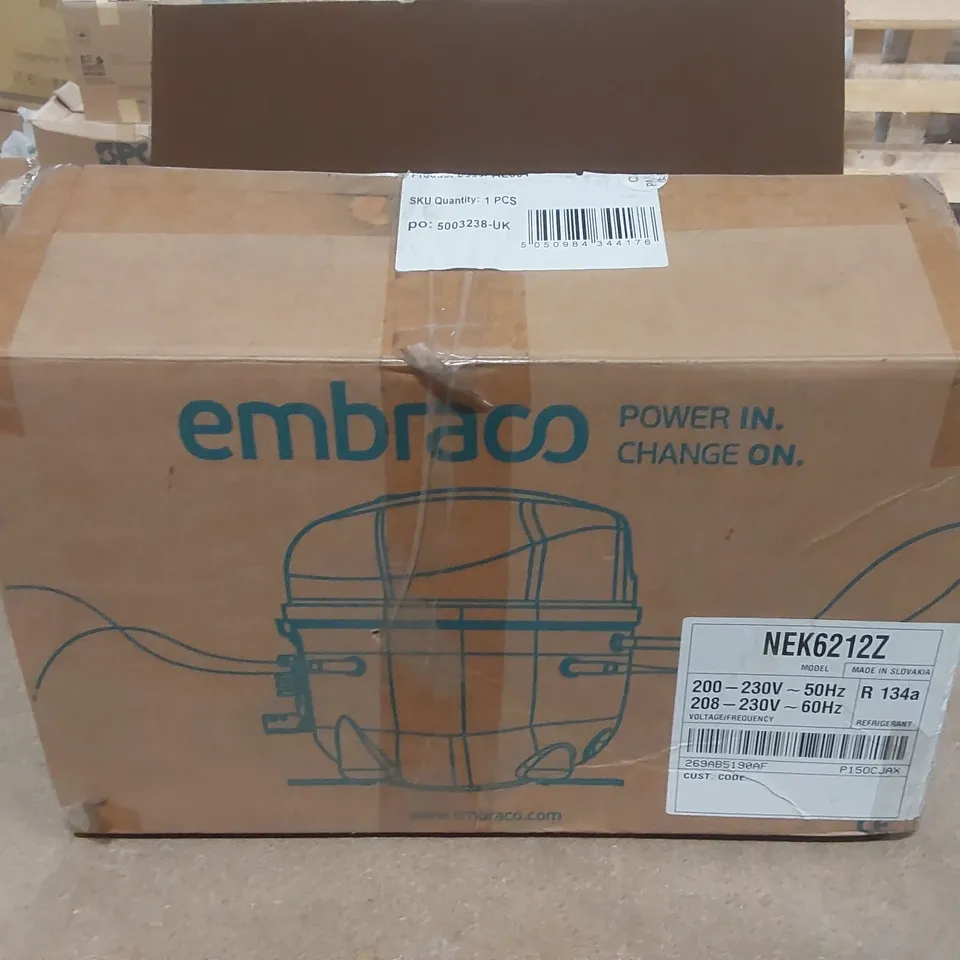 BRAND NEW BOXED NEK6212Z EMBRACO COMPRESSOR 