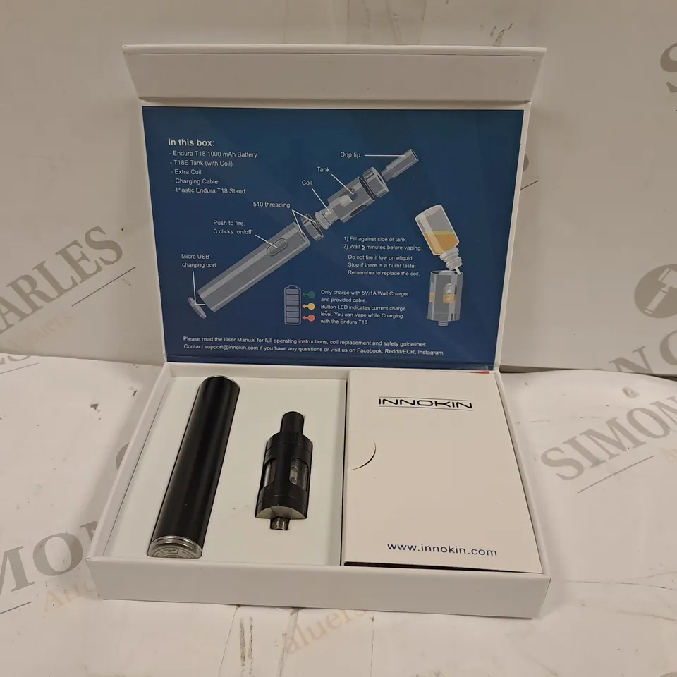 BOXED INNOKIN ENDURA T18E COMPLETE VAPING SYSTEM