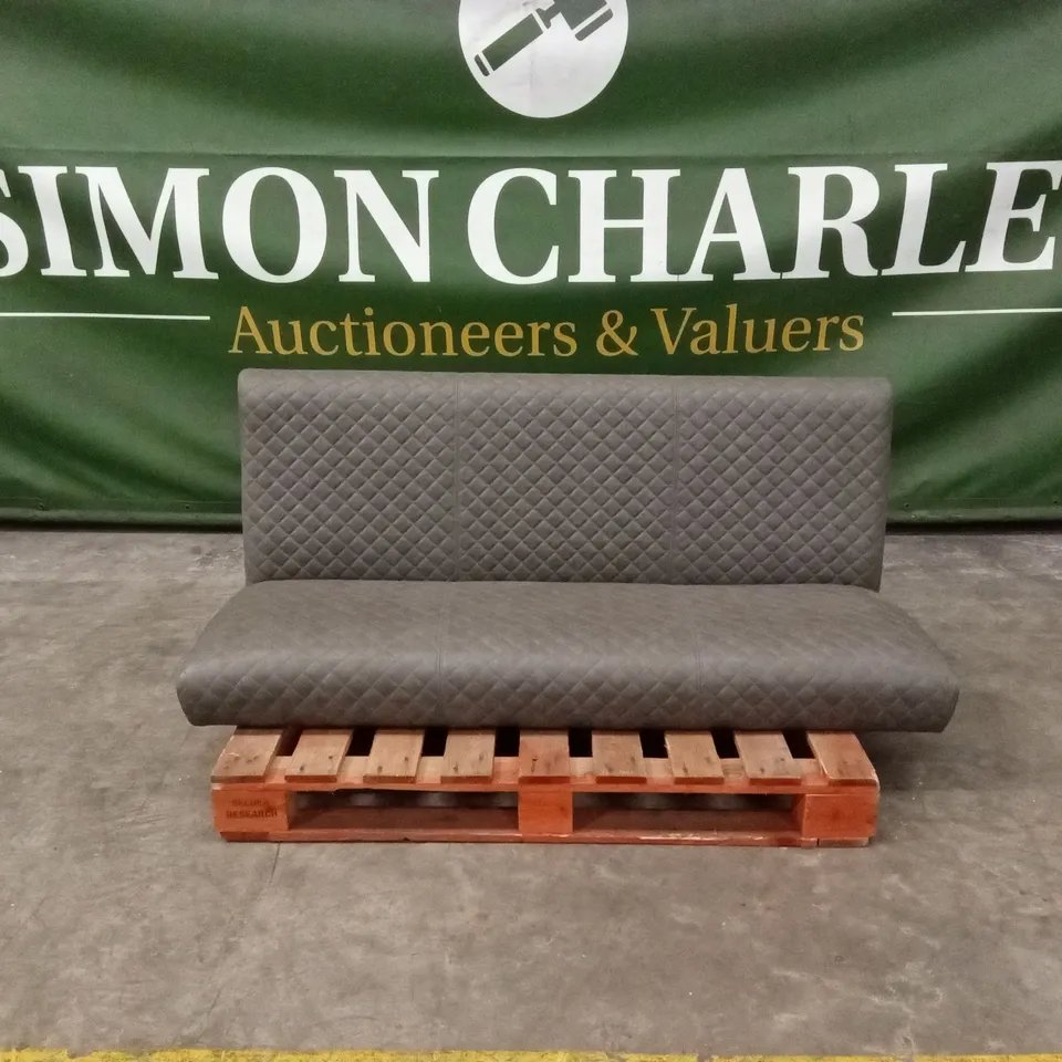 DESIGNER FAUX LEATHER DINING BENCH