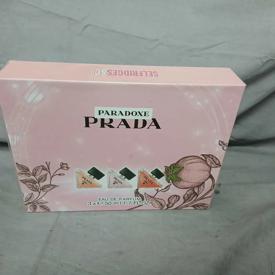 BOXED AND SEALED PARADOXE PRADA EAU DE PARFUM THREE FRAGRANCE GIFT SET