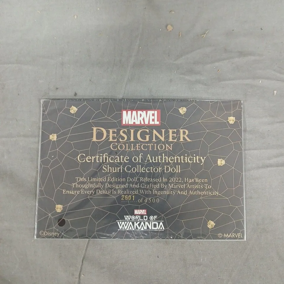 MARVEL DESIGNER COLLECTION WORLD OF WAKANDA LIMITED EDITION SHURI DOLL - 2601 OF 4500