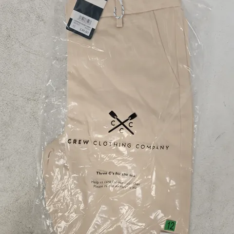 BAGGED CREW CLOTHING COMPANY CROPPED SMART CHINO IN NEUTRAL SIZE 12