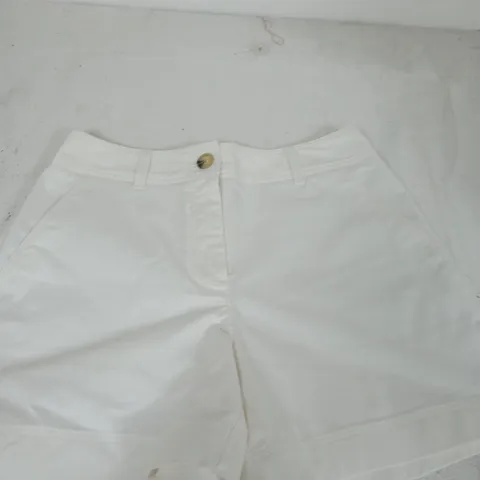 HOBBS LONDON WHITE TAILORED SHORTS SIZE UK 10