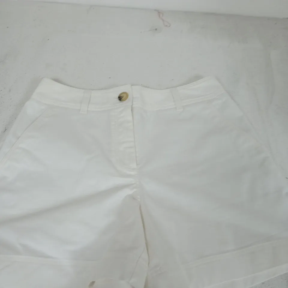 HOBBS LONDON WHITE TAILORED SHORTS SIZE UK 10