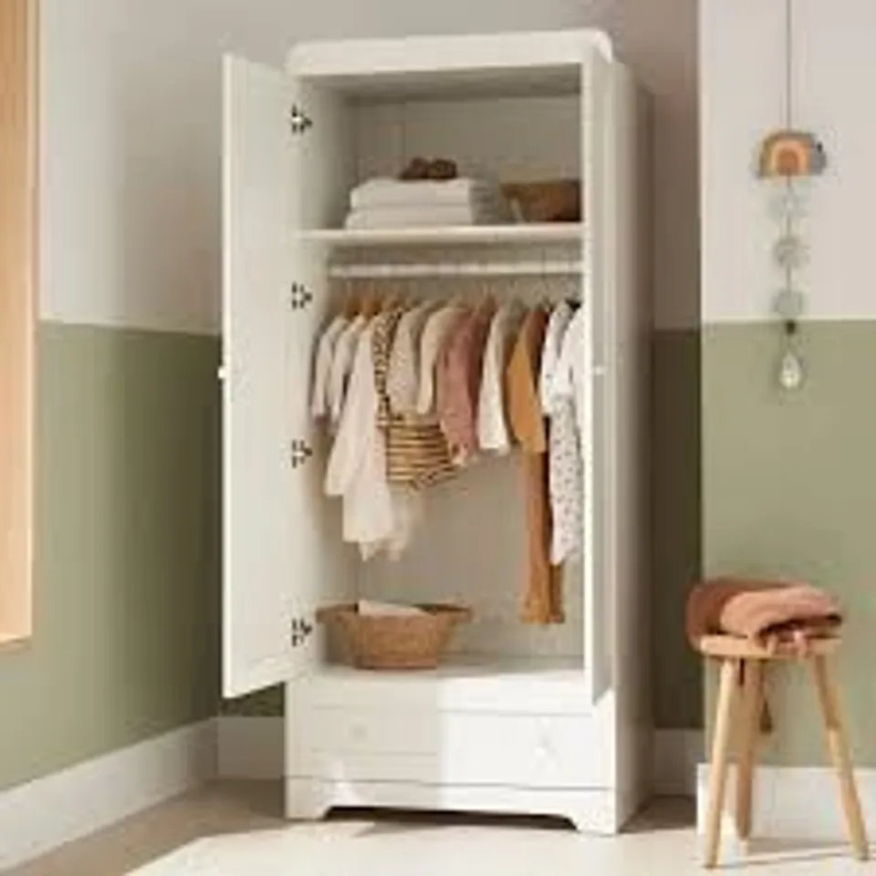 BOXED TUTTI BAMBINI RIO WARDROBE - WHITE (2 BOXES)