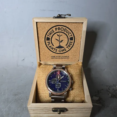 BOXED BATANICA CHRONOGRAPH BLUE DIAL WATCH