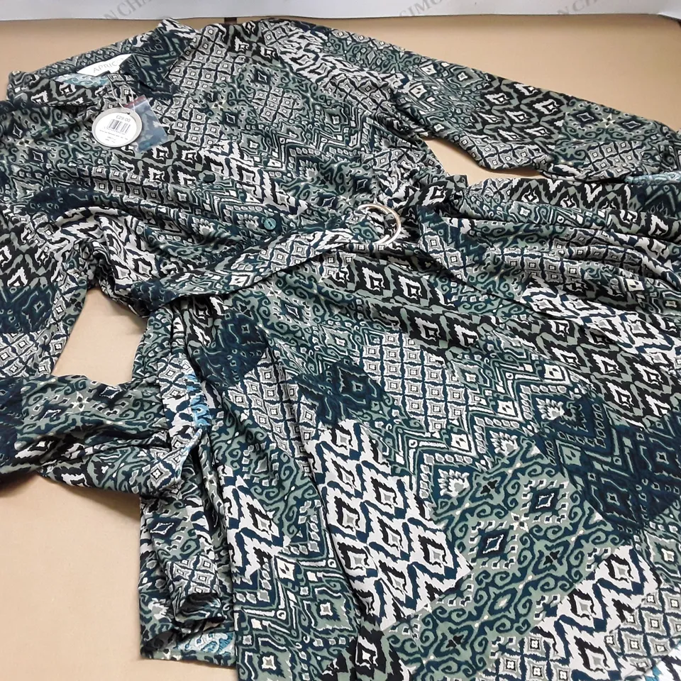 APRICOT IKAT PATCHWORK HANKY HEM DRESS - XXL