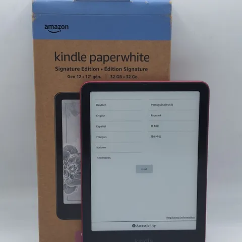 BOXED AMAZON KINDLE PAPERWHITE GEN 12 32GB IN METALLIC JASMINE
