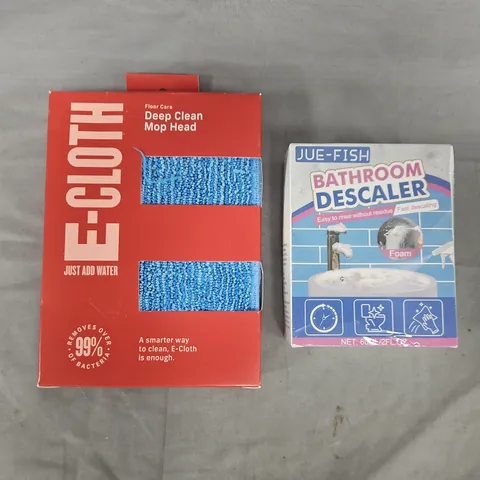 BOX OF APPROXIMATELY 15 ASSORTED HOUSEHOLD ITEMS TO INCLUDE BATHROOM DESCALER, DEEP CLEAN MOP HEAD, ETC - COLLECTION ONLY