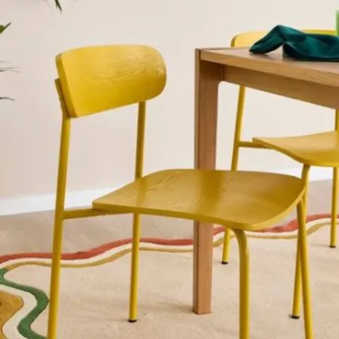 BOXED ELEMENTS GRIFFIN DINING CHAIR - YELLOW (1 BOX)