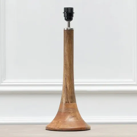 BOXED KINROSS WOOD LAMP BASE LAMP - NATURAL