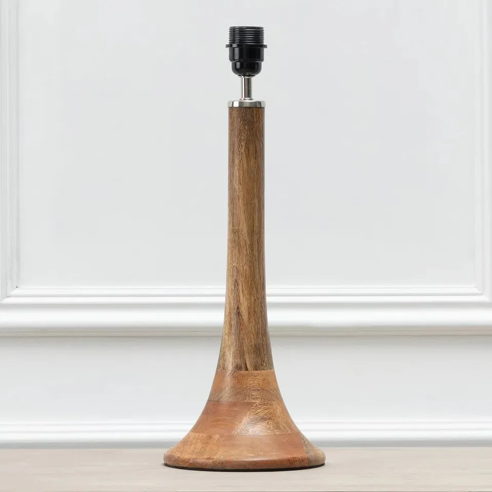 BOXED KINROSS WOOD LAMP BASE LAMP - NATURAL 