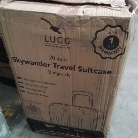 BOXED LUGG 20INCH SKYWANDER TRAVEL SUITCASE BURGUNDY