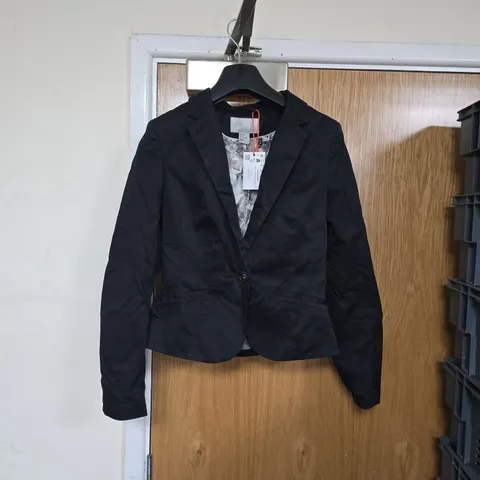 H&M WOMEN'S BLACK BLAZER – UK 10 (EU 38)