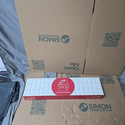 BOX OF APPROXIMATELY 15 ASSORTED ITEMS TO INCLUDE TJC CHRISTMAS CALENDAR