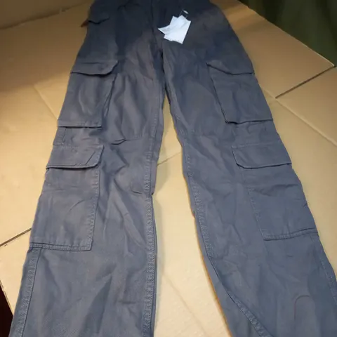 BERSHKA GREY CARGO PANTS - SIZE 8