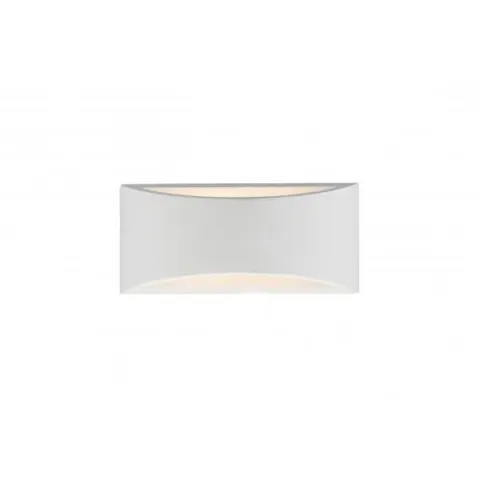 MILO LIGHTING HOVES 2 LIGHT CEILING PLASTER WALL LIGHT, WHITE W30 X H14 X D10CM
