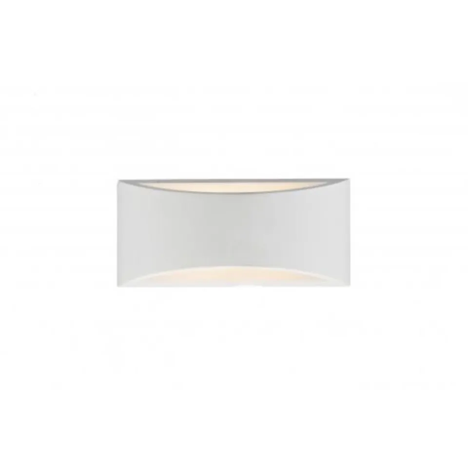 MILO LIGHTING HOVES 2 LIGHT CEILING PLASTER WALL LIGHT, WHITE W30 X H14 X D10CM