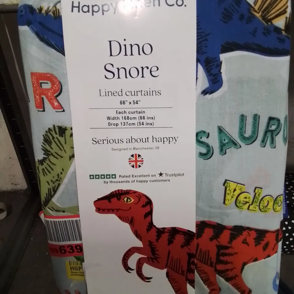 DINOSAUR LINED CURTAINS 