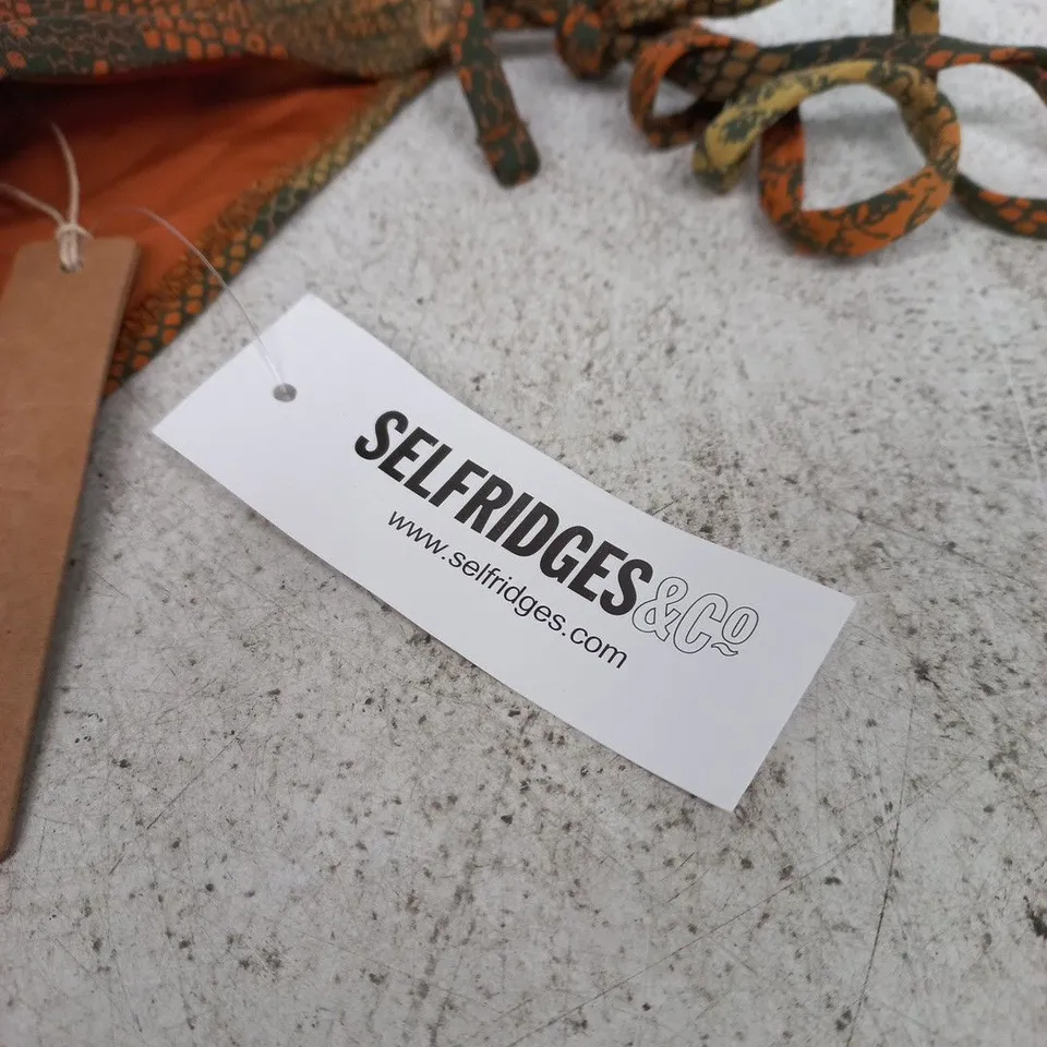 SELFRIDGES FOREST OMBRE SNAKE BIKINI SET – ORANGE SNAKE PRINT, SIZE S