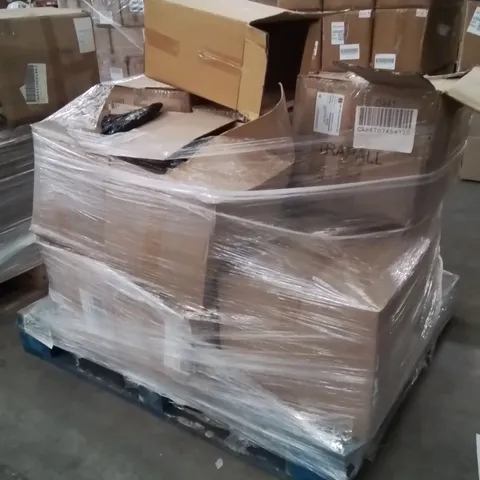 PALLET OF ASSORTED HOUSEHOLD GOODS AND PRODUCTS TO INCLUDE;PAINT BRUSHES,MOUSE TRAPS