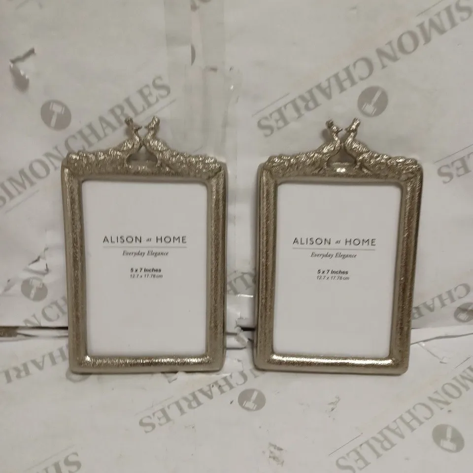 ALISON CORK PEACOCK PHOTO FRAMES IN GIFT BOX // COLLECTION ONLY