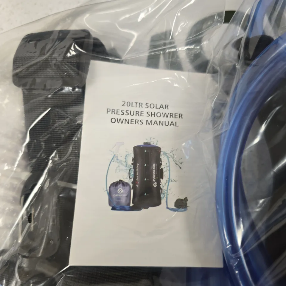 20 LITRE SOLAR PRESSURE SHOWER WITH HOSE – CAMPING OUTDOOR SET 