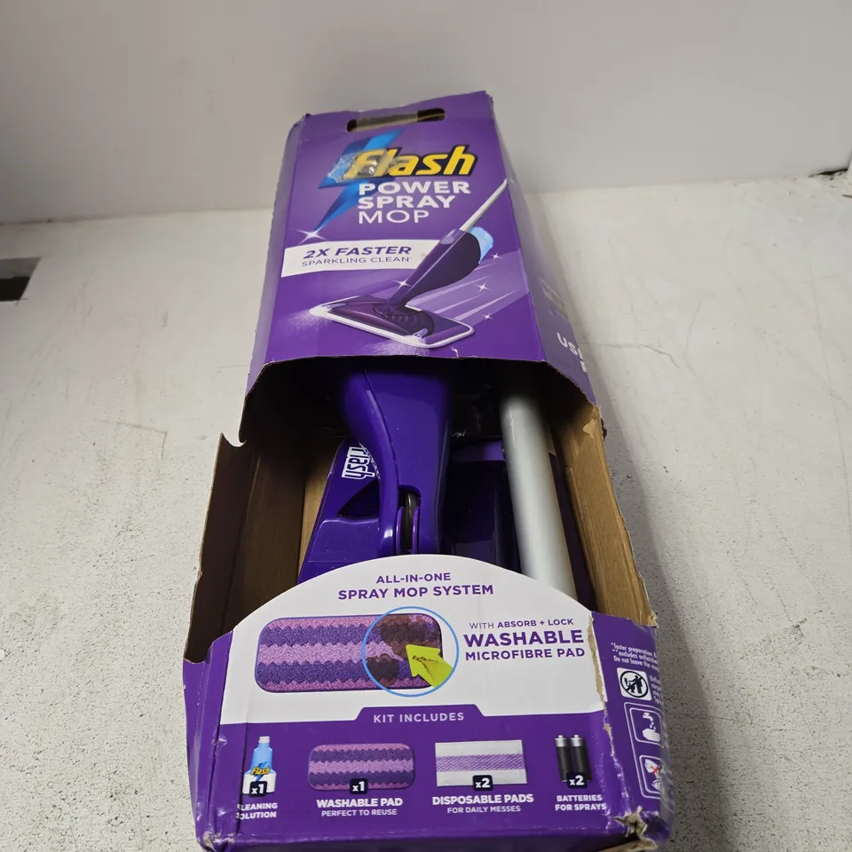 FLASH POWER SPRAY MOP KIT – ALL-IN-ONE PURPLE SPRAY MOP SYSTEM
