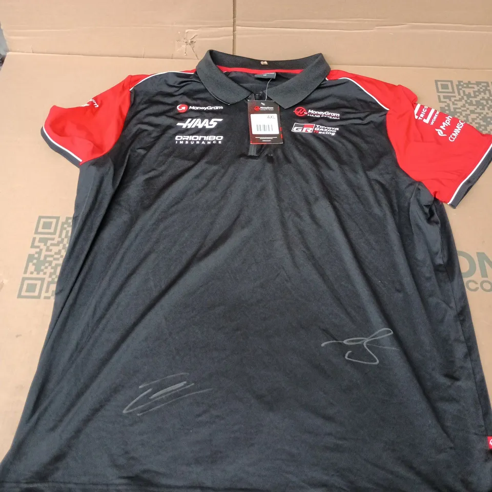 HAAS F1 TEAM SIGNED MENS POLO - 4XL