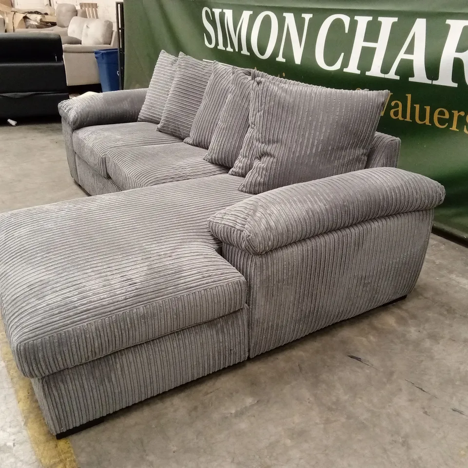 AMALFI 3 SEATER RIGHT HAND SCATTER BACK FABRIC CORNER CHAISE SOFA RRP £949
