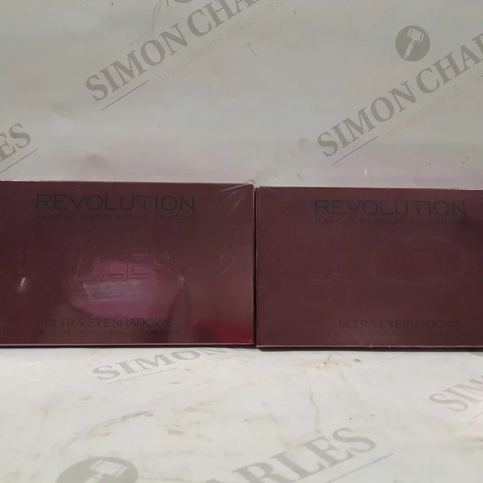 LOT OF APPROX 4 MAKEUP REVOLUTION SHIMMERS AND MATTE NUDES ULTRA 32 EYESHADOWS FLAWLESS PALETTE