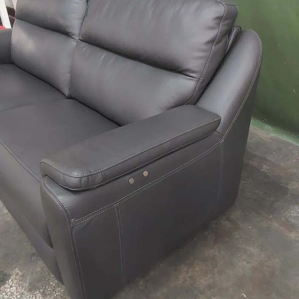 QUALITY DESIGNER ITALIAN MADE PARMA 3 SEATER ELECTRIC RECLINER LEATHER UPHOLSTERED SOFA 